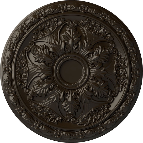 Ekena Millwork Baile Ceiling Medallion (Fits Canopies up to 3 1/4"), Hand-Painted Stone Hearth, 20"OD x 1 5/8"P CM20BLSHF - main